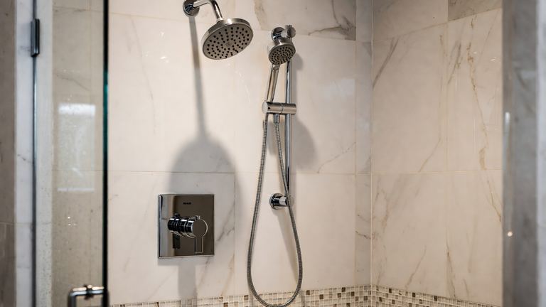 Shower fixtures installed in Deerfield by Nailed It North Shore licensed crew